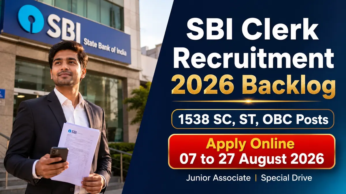 SBI Clerk Recruitment 2026 Backlog
