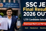 SSC JE Final Result 2026