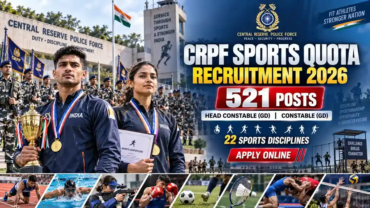 CRPF Sports Quota Recruitment 2026