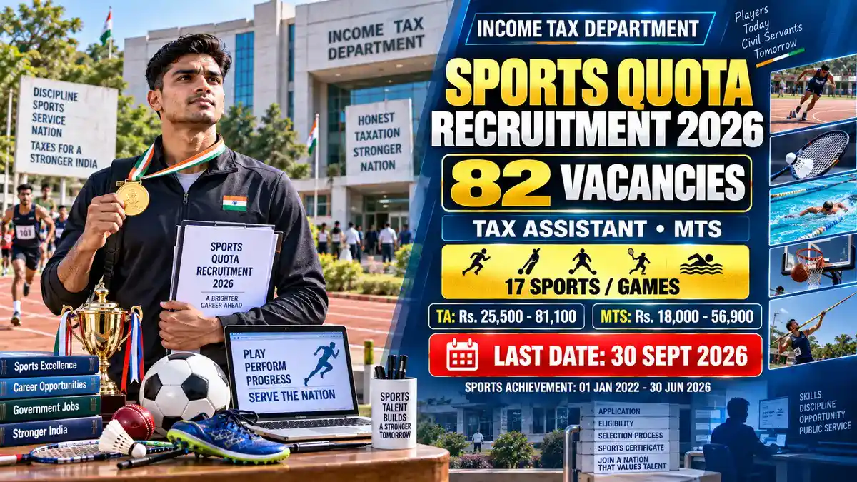 Income Tax Sports Quota Recruitment 2026