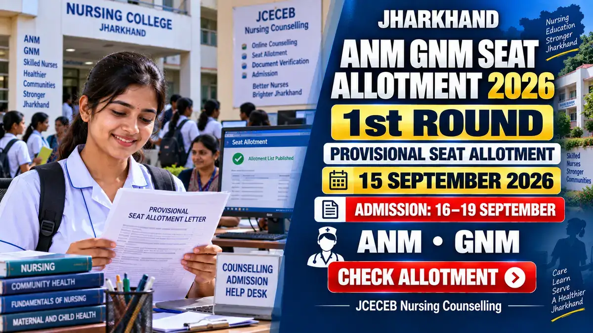 Jharkhand ANM GNM Seat Allotment List 2026