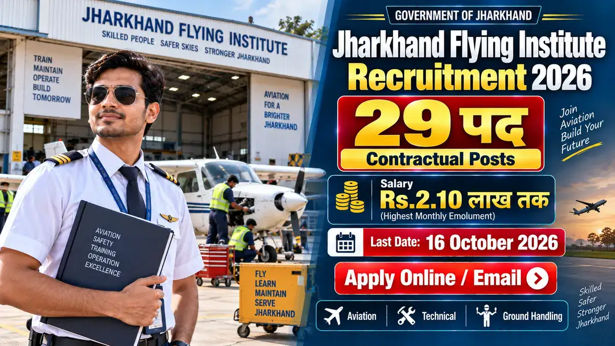 Jharkhand Flying Institute Recruitment 2026