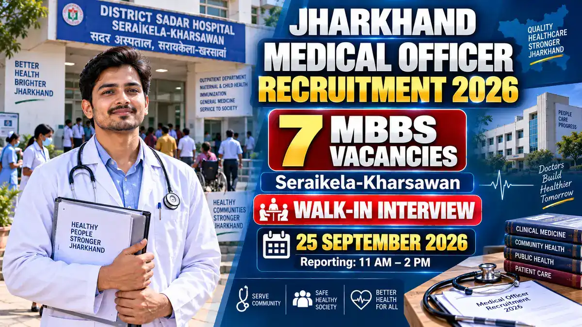 Jharkhand Medical Officer Recruitment Seraikela 2026