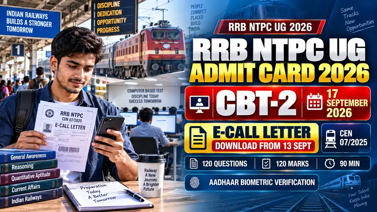 RRB NTPC UG Admit Card 2026