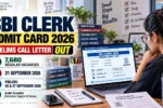SBI Clerk Admit Card 2026