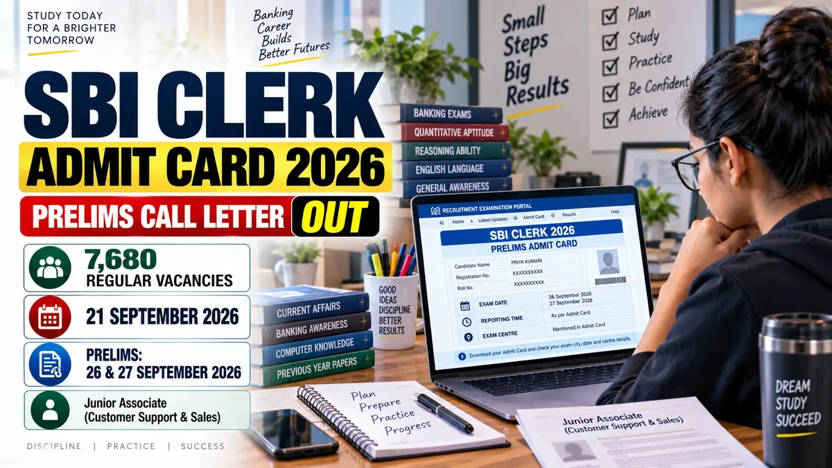 SBI Clerk Admit Card 2026