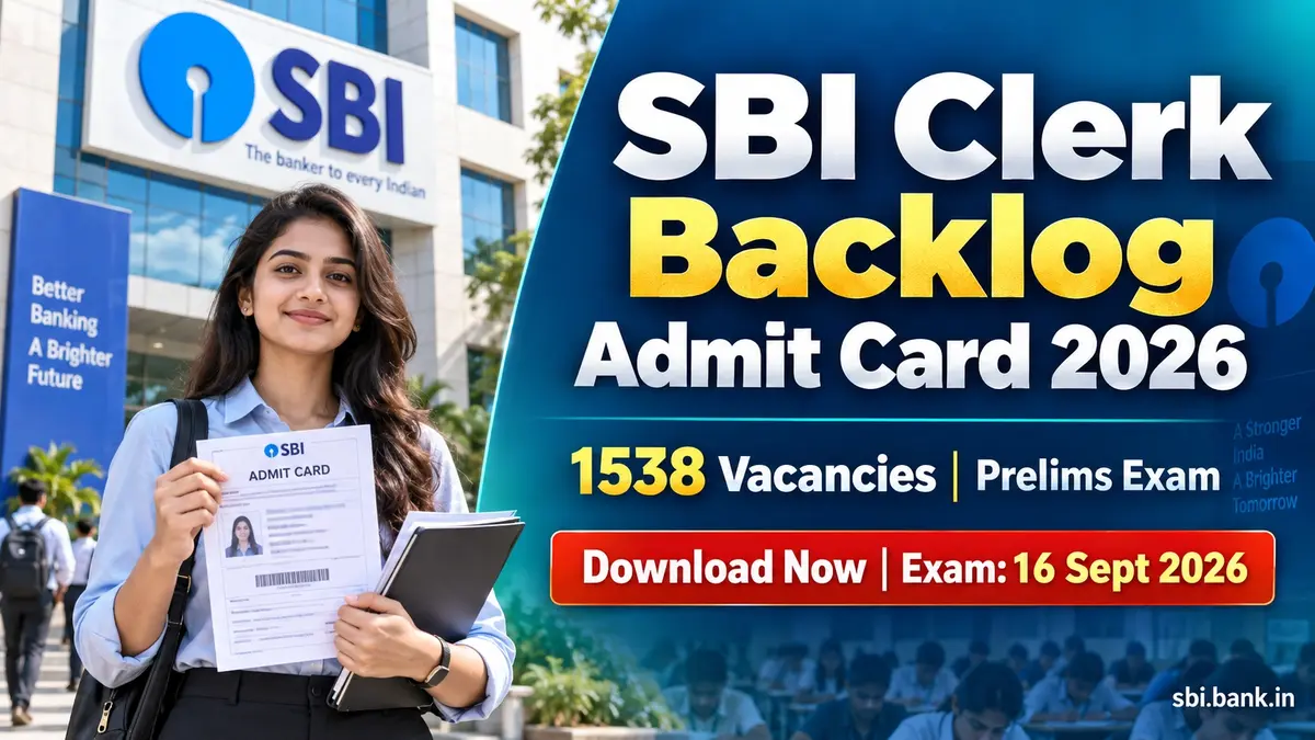 SBI Clerk Backlog Admit Card 2026