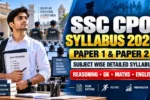 SSC CPO Syllabus 2026