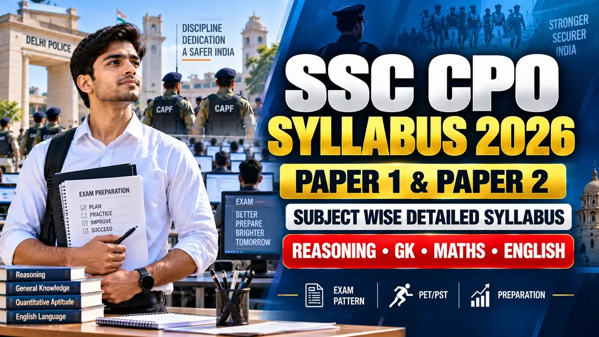 SSC CPO Syllabus 2026