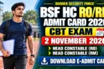BSF HC RO RM Admit Card 2026