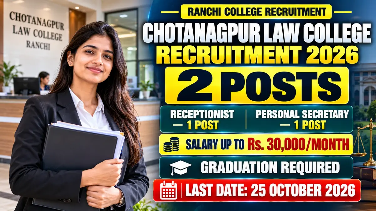 Chotanagpur Law College Recruitment 2026