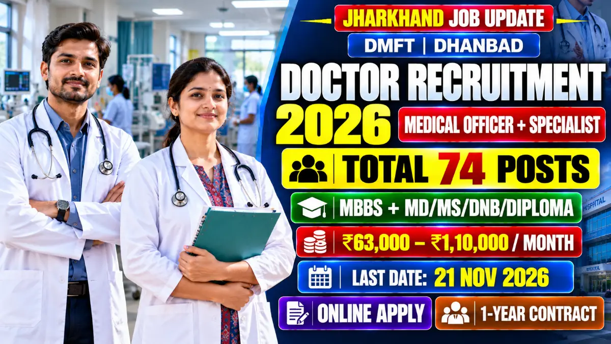 DMFT Dhanbad Recruitment 2026