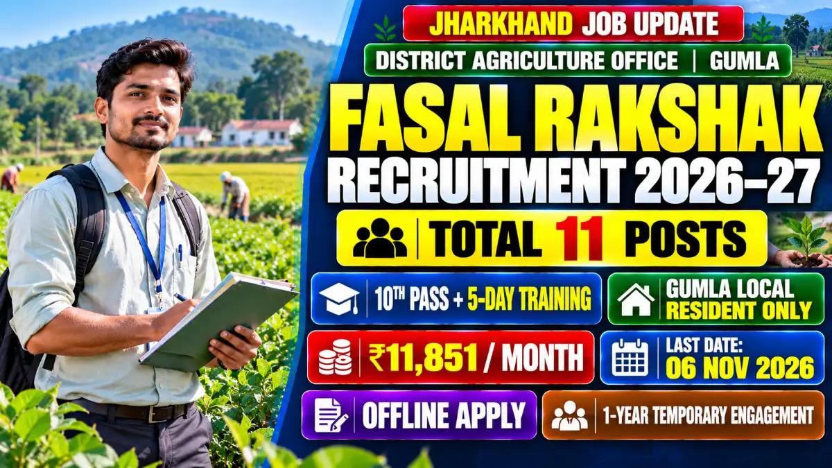 Gumla Fasal Rakshak Recruitment 2026