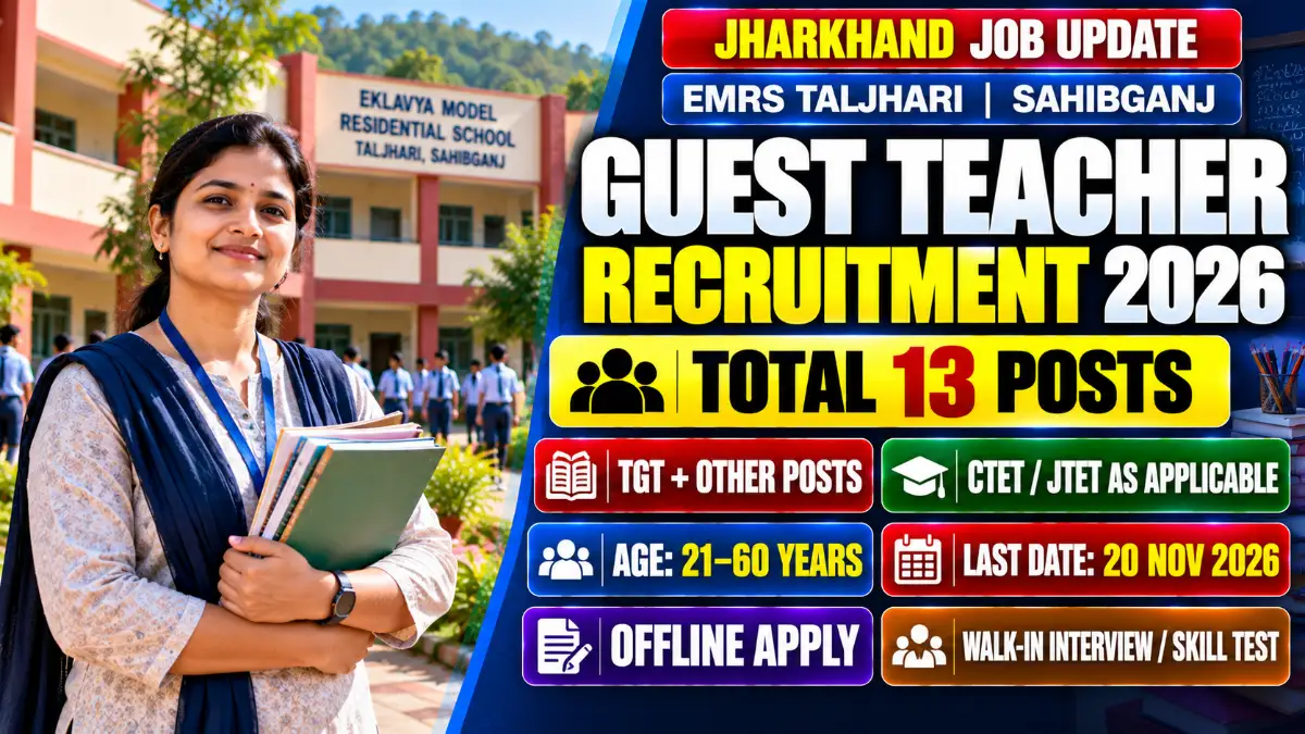 EMRS Taljhari Guest Teacher Recruitment 2026